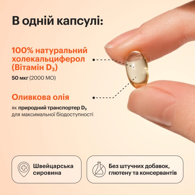 Витамин Д3 2000 в капсулах Perla Helsa