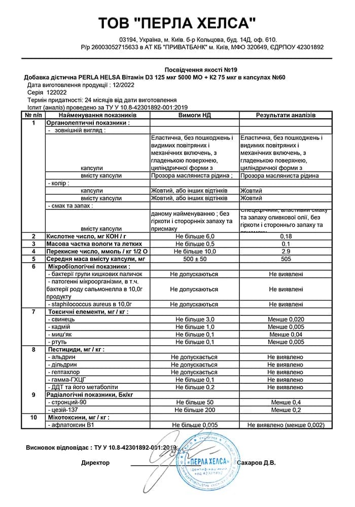 D3 + K2 Certificate 1